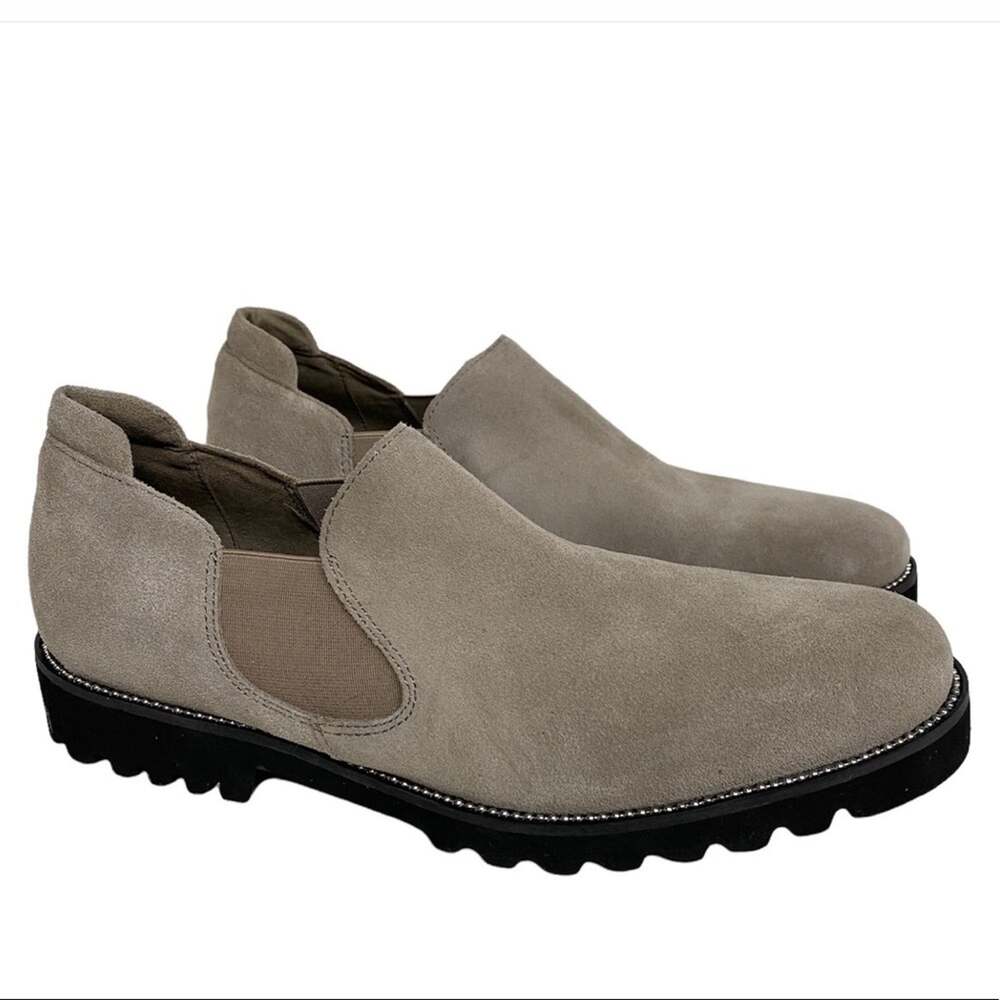 Blondo Robin Waterproof Flat Low Profile Ankle Boots Grey Suede Size 8.5